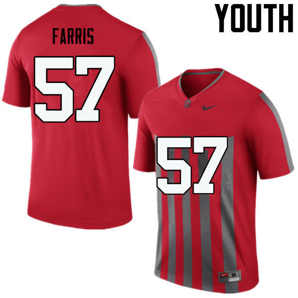 Youth Ohio State Buckeyes #57 Chase Farris Throwback Game College Stitched Football Jersey 23FD040HC